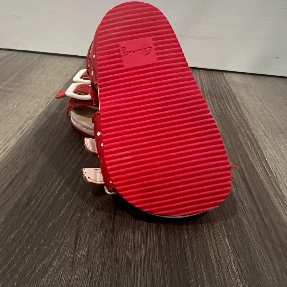 Clarks Red Polka Dot Sandals Toddler Size 4